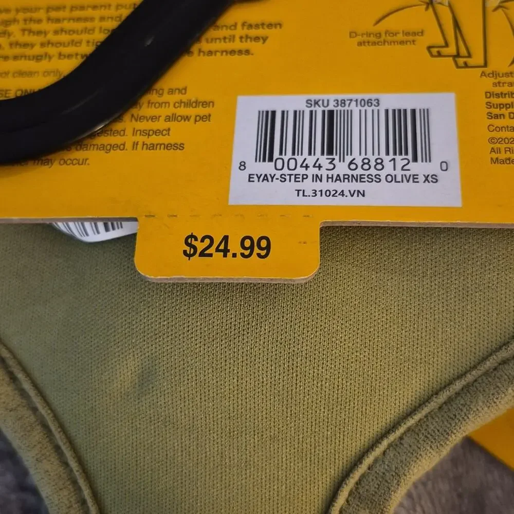 Olive Step-In Dog Harness, XS